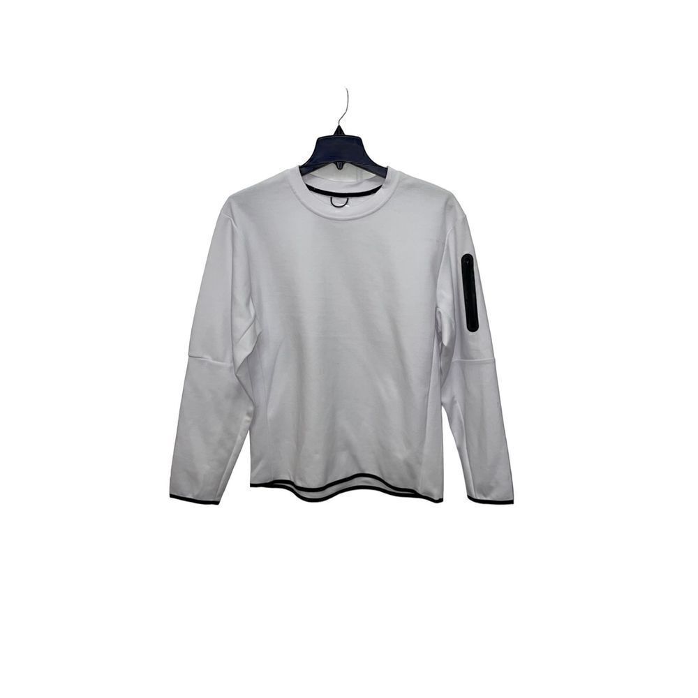 White MTA Sport Pullover Crewneck W/Zipper Pocket Men’s Size Large NWT